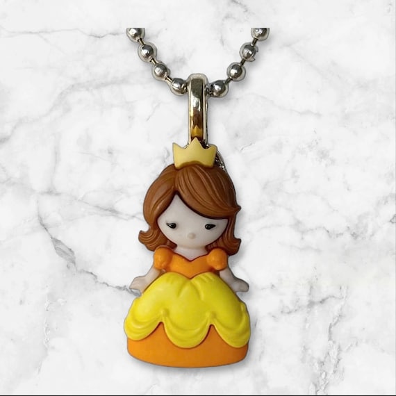 Little Princess Necklace: Yellow Gown Pendant, Ball Chain - Etsy Little Princess Necklace: Yellow Gown Pendant, Ball Chain - Etsy