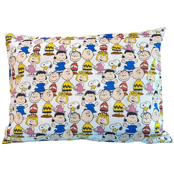 Linus and Lucy Travel Pillowcase/12" X 16"/ Peanuts Characters /CHARLIE/ Snoopy/ Linus/ Peanuts Friends Pillowcase