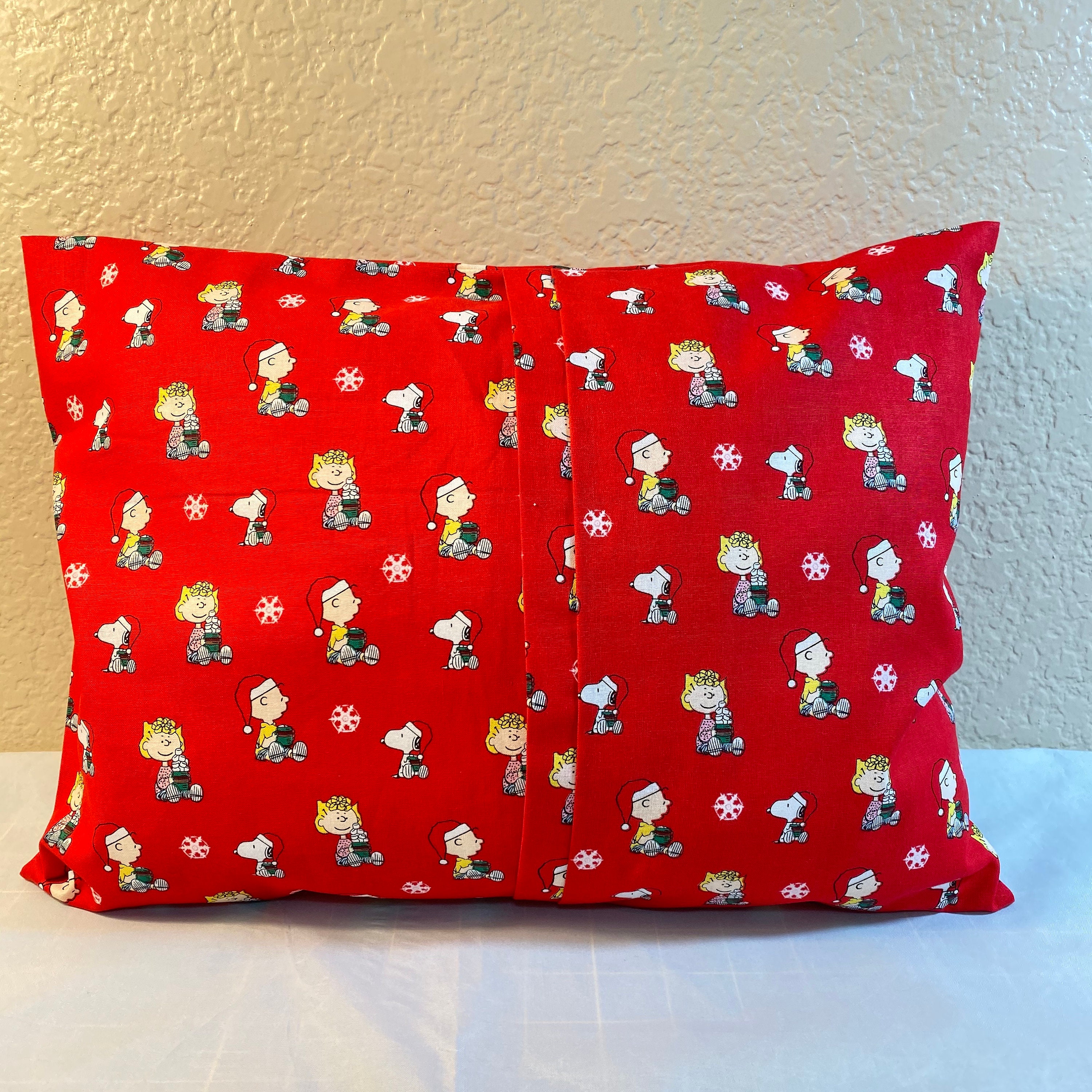 PEANUTS Christmas Travel Pillowcase / 12 X 16 Etsy