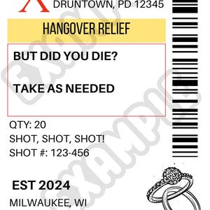 Hangover Kit Sticker / Notfall Kit Sticker