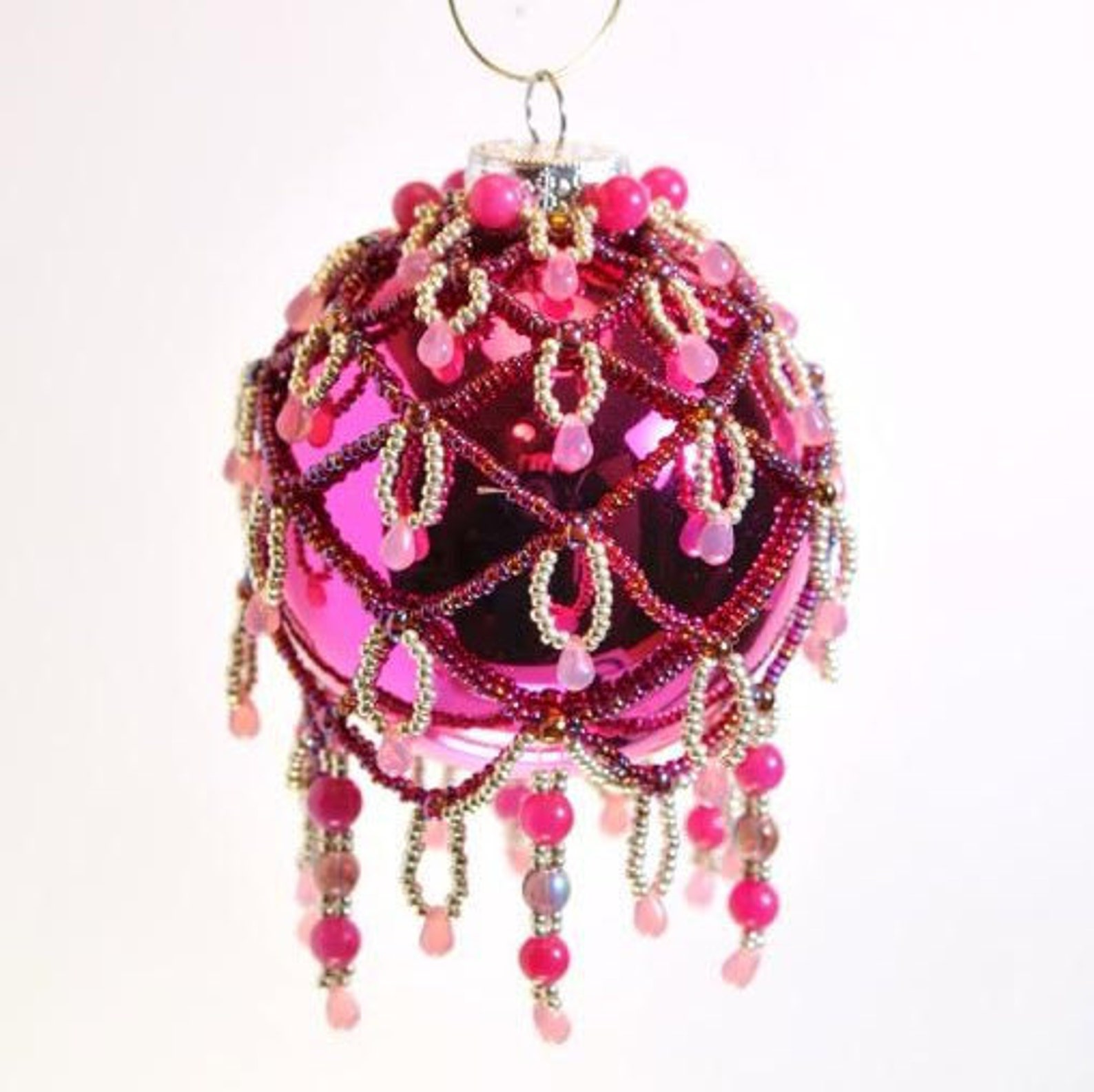 224. Beaded Ornament Cover Etsy UK