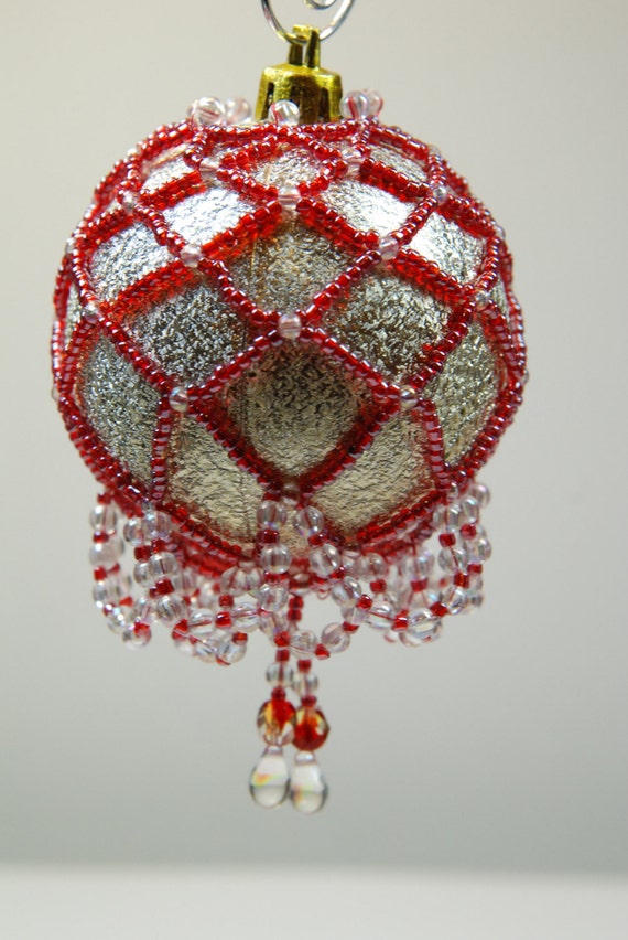169. Beaded Ornament Cover Etsy