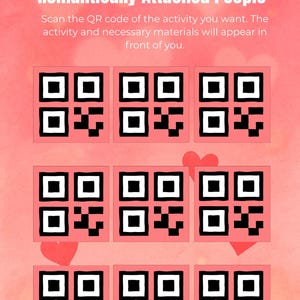 18 Ideias Românticas para Noites de Encontro para Casais – Cartão de Atividades com QR Code para Imprimir (JPG e PDF) – Perfeito para Presentes de Aniversário