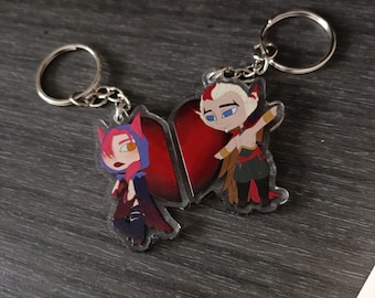 Xayah and Rakan Keychain - LOL