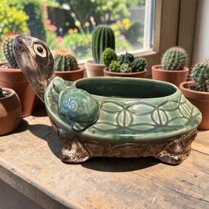 Vintage Turtle Shaped Flower Pot