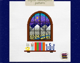 ACOTAR Velaris Needlepoint Pattern: Bookish Night Court Design (PDF)