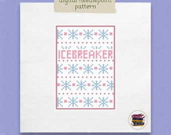 Wzór na ozdobę haftowaną igłowo „Icebreaker” – tabela PDF dla początkujących
