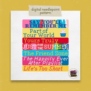 Abby Jimenez Bookstack Nadelspitze Muster: Rom-Com Bookish Design (PDF)