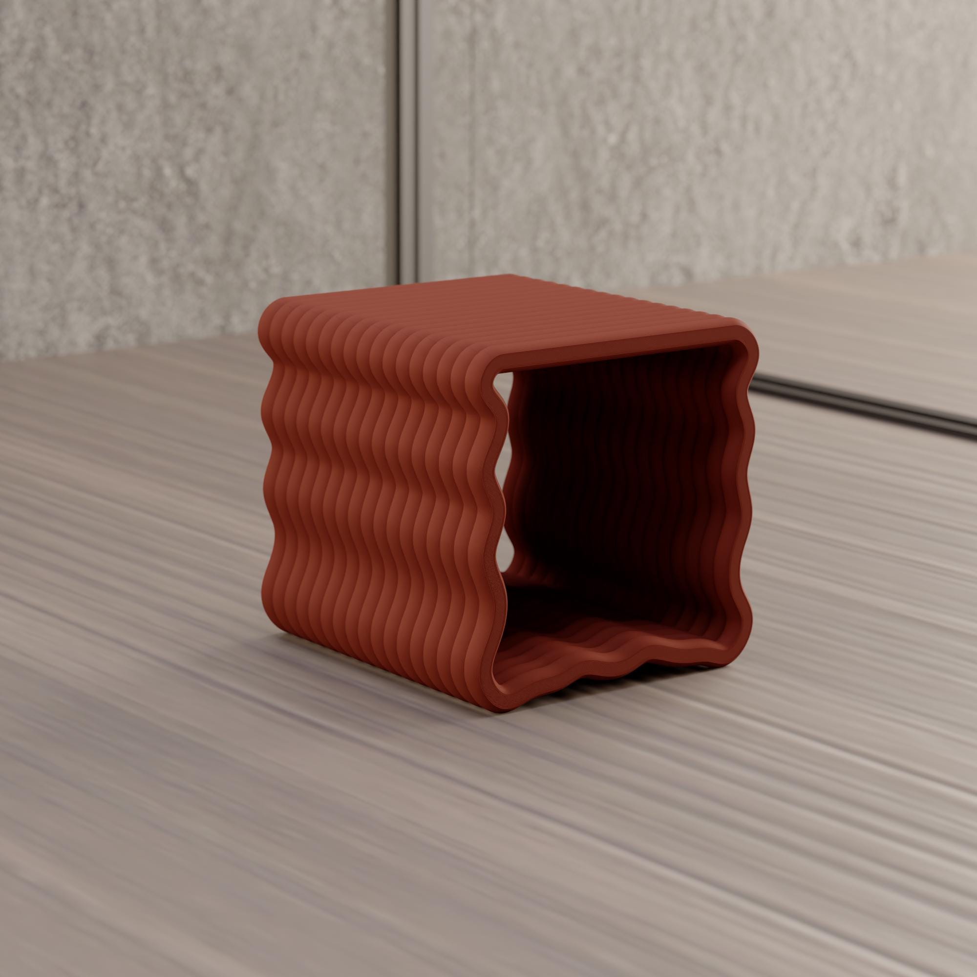 Wavy Texture Table Wavy 3D Printed Side Table: Modern Minimalist Accent Table - Etsy