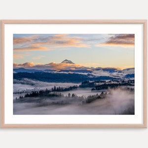 Portland, Sandy, Oregon Photography Prints, Mt Hood, Fog, Wall Decor, Art Print, Landscapes, Metal Prints, Canvas Art