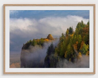 Vista House Landscape Photography: Columbia River Gorge Landscape Wall Art Print