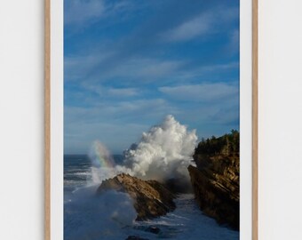 Oregon Coast Waves Photography Print: High Surf Wall Art