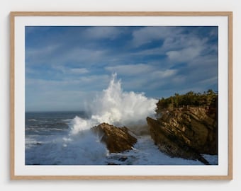 Oregon Coast Waves Photography Print: Shore Acres State Park Wall Art