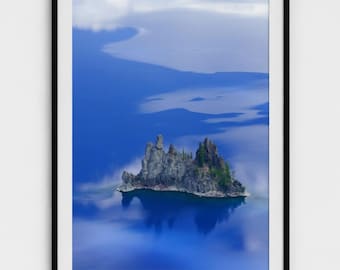 Crater Lake National Park Oregon: Phantom Ship Landscape Photography Wall Art