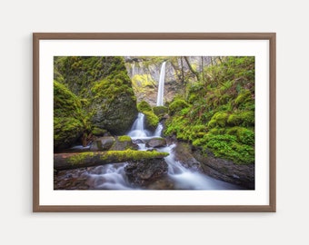 Oregon Photography, Portland, Waterfall, Wall Decor, Art Print, Forest, Nature, Columbia Gorge, Landscape Print, Metal Prints,