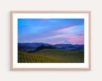 Hood River, Oregon Photography Prints, Mt Hood, Farmland, Wall Decor, Art Print, Landscapes, Metal Prints, Canvas Art