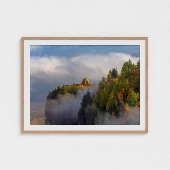 Vista House Landscape Photography: Columbia River Gorge Landscape Wall Art Print