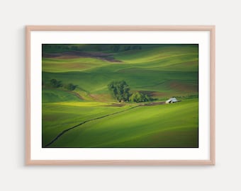 Palouse, Washington, Wheat Fields, Barn, Farms, Wall Decor, Art Print, Landscape Photography Print, Canvas Art, Metal Prints