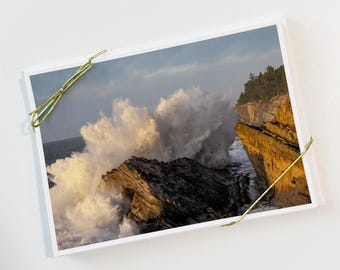 Oregon Coast Waves 5 x 7 Greeting Cards, Blank, Set of 6, Landscape Photography, Free Shipping!
