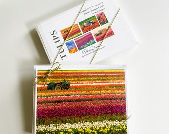 Tulips, 5x7 Blank Photo Greeting Cards Boxed Gift Set (6 cards w/ envelopes), Assorted, Art Cards, Nature, Fine Art Photography, Gift