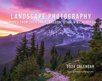 2024 Wall Calendar, Landscape Photography, Pacific Northwest, California, Oregon, Washington, Utah, #FestiveEtsyFinds