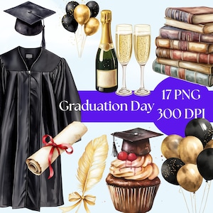 Graduation Ceremony Clipart for boys and girls,  Digital Download PNG, Graduation Caps, Graduate Art, Clipart for Celebrations, graduates