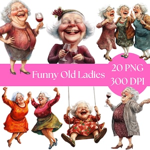 Old Lady Beach Clipart, Funny Granny Summer Vacation PNG, Digital Download for Crafts, Commercial Use, quirky granny graphics, funny granny