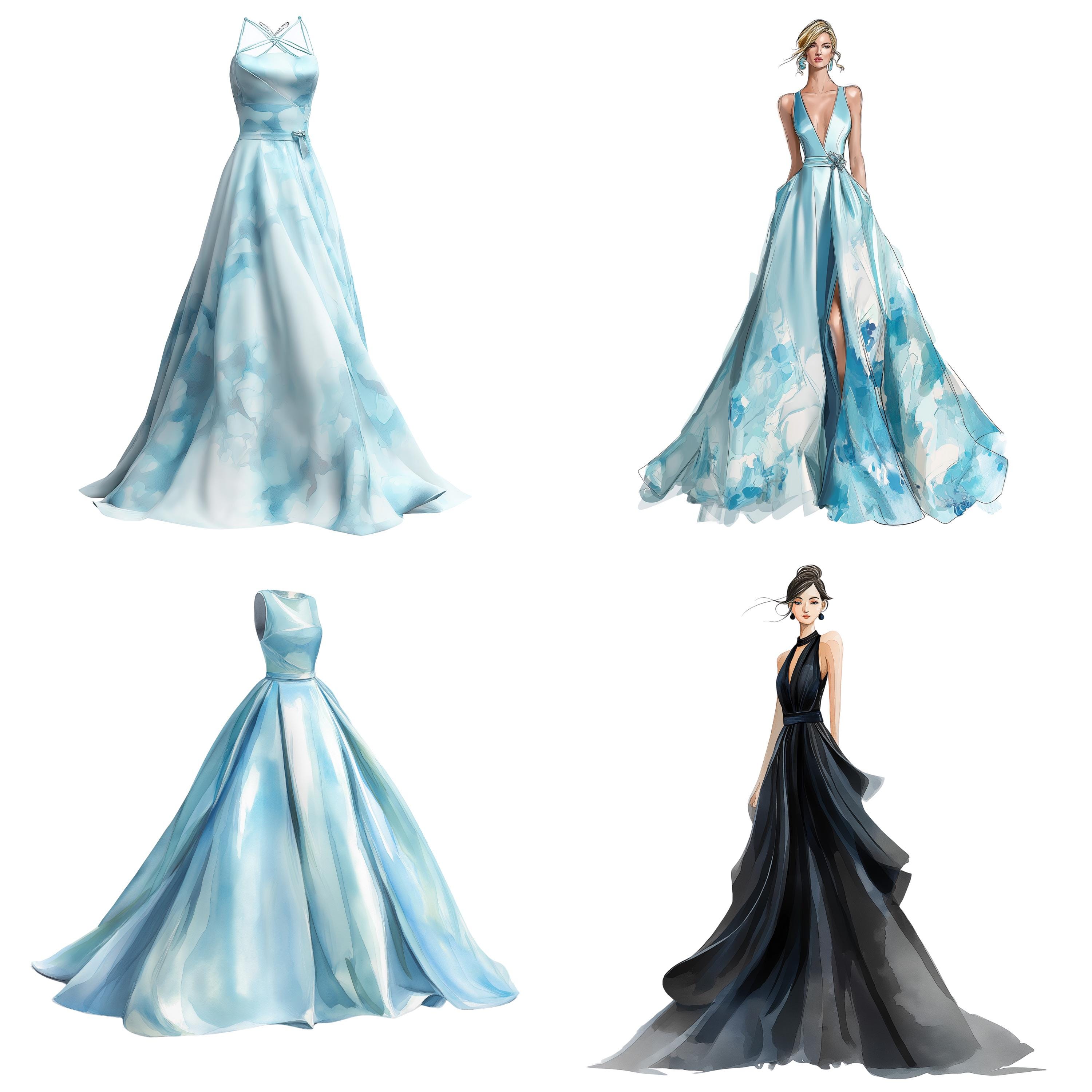 formal dress clip art Formal Navy Dress - Clip Art Dress Png