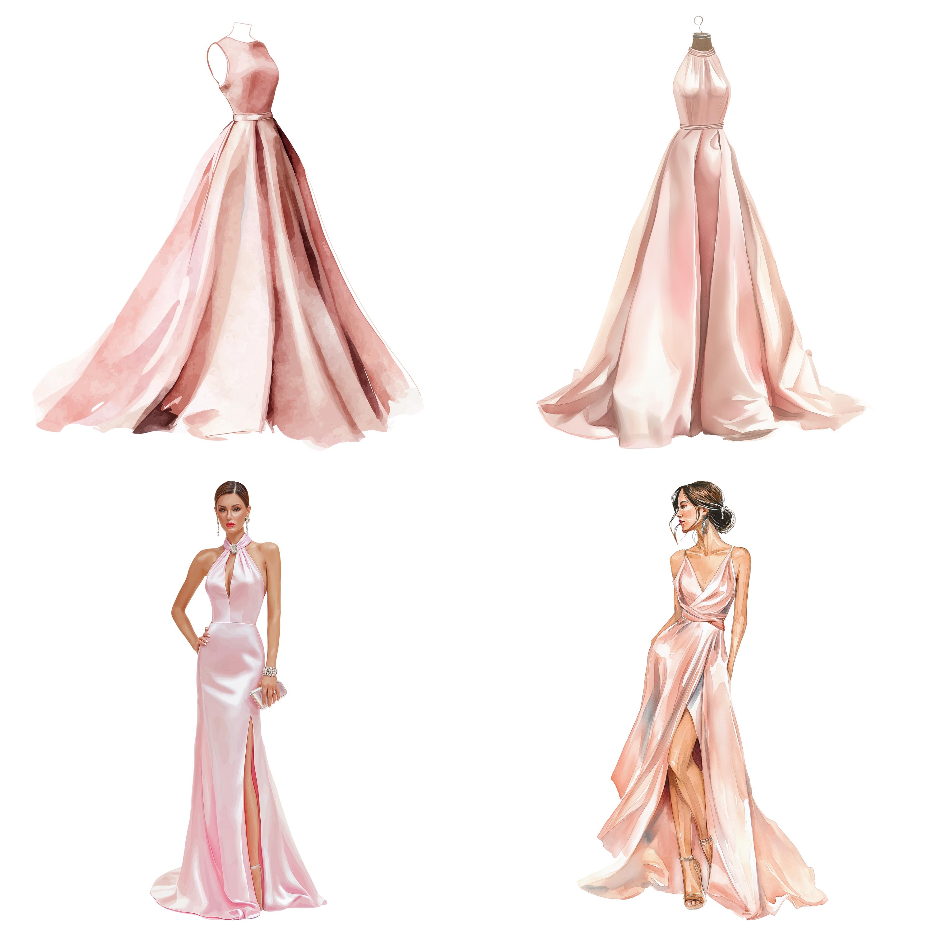 Evening Dress Clipart, Elegant Women PNG, Fashion Clipart, Custom Digital  Download, Printable Art for Crafts, Formal Gowns, Commercial Use - Etsy