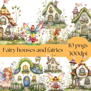 Clip Art Fairies, Magical Fairy Clipart, Enchanted Forest Graphics, Digital Download, Commercial Use PNG, cute whimsical fairy graphics