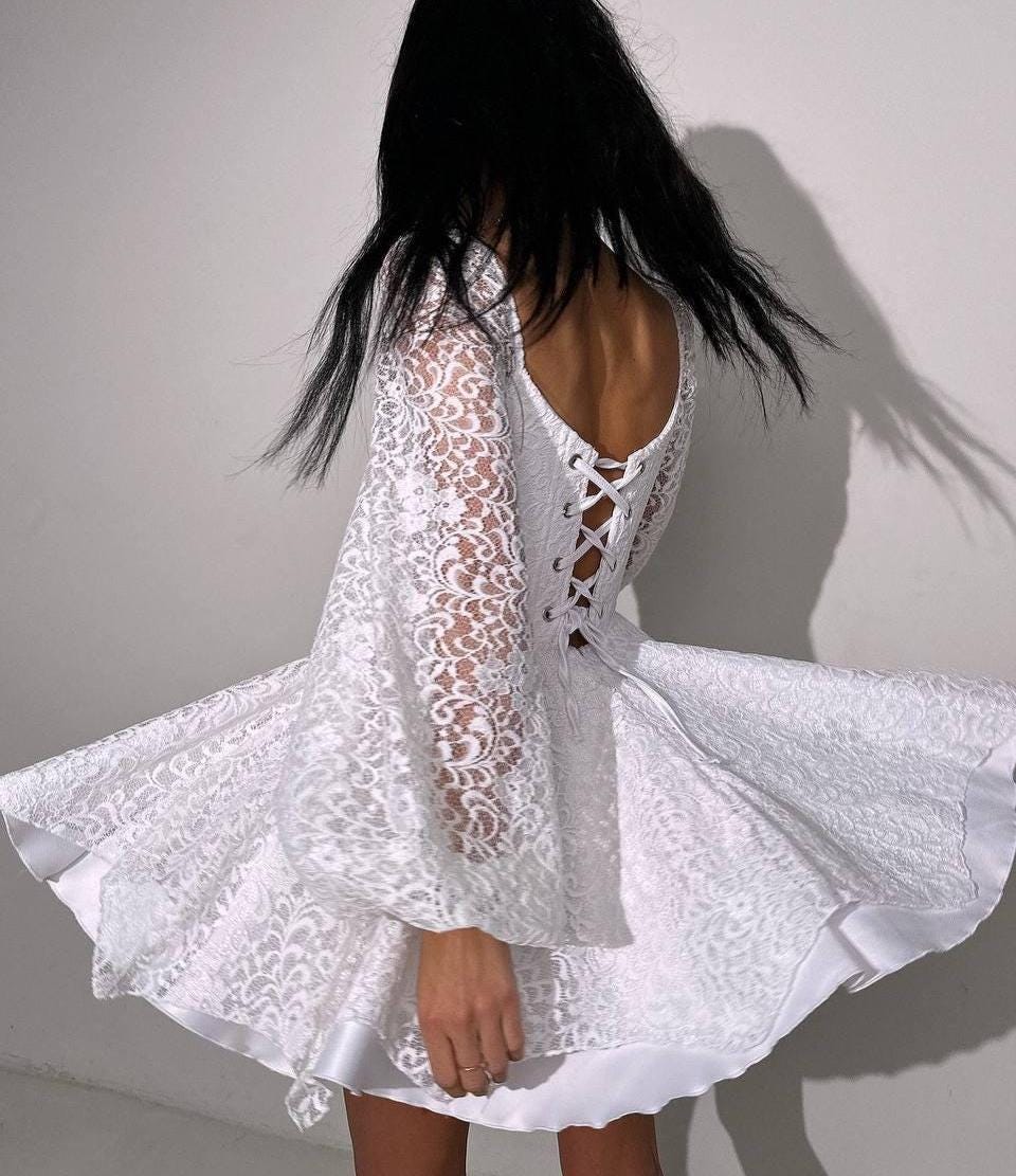 Lace Corset Mini Dress