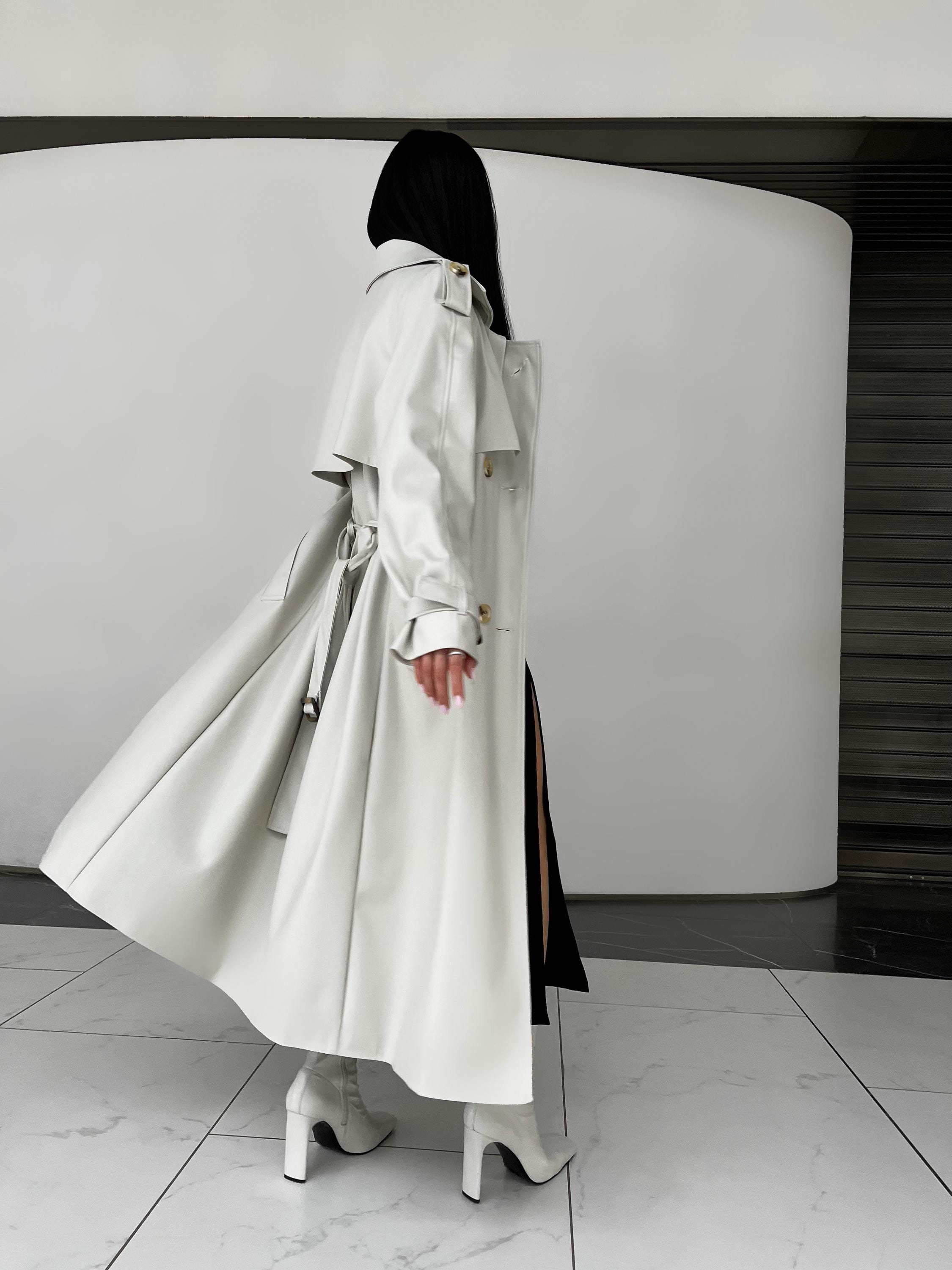 Chocolate Suede Trench Coat – Elegant & Versatile Outerwear With