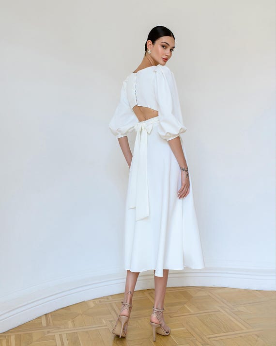 faviana off shoulder dress Long Jersey Off-The-Shoulder Dress With Slit