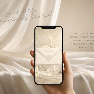 Save the Date Website Template | Elegant Ivory Digital Invitation with RSVP | Instant Download image 11