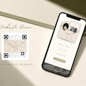 Plantilla web Pearl & Ivory para anunciar la fecha de la boda / Invitación de boda digital con confirmación de asistencia / Descarga instantánea imagen 10