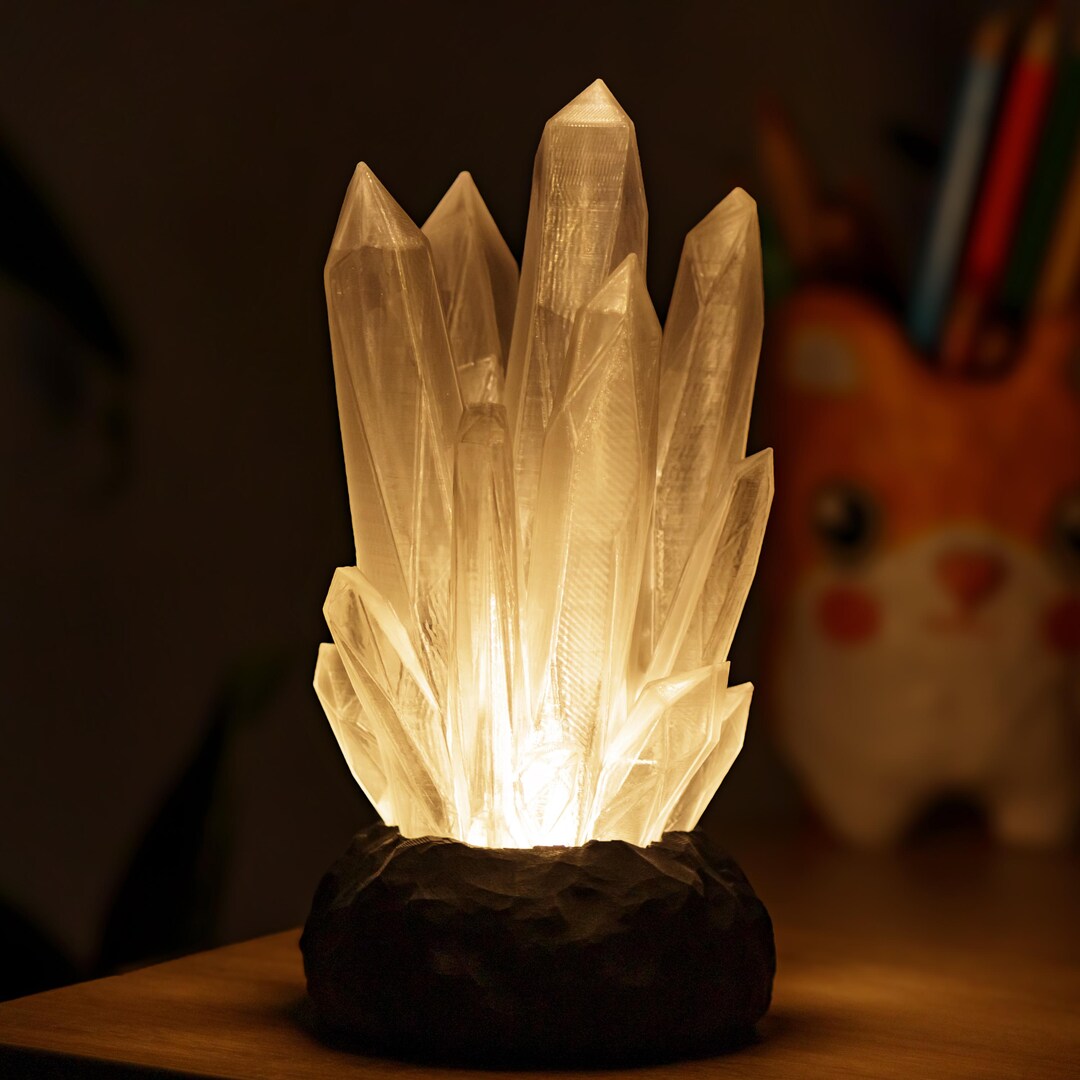 Colored Night Lamp, LED Crystal Lamp – 3D Printed, 12 Colors - Etsy
