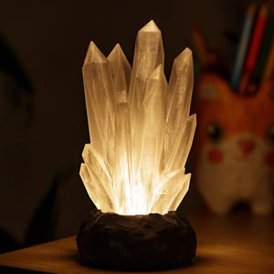 Colored night lamp, LED Crystal Lamp – 3D Printed, 12 Colors