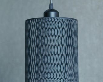 Modern 3D Printed Pendant Light – Geometric Lampshade