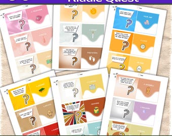 Brain Boosting Riddle Quest Templates: Kids & Family (Digital Download)