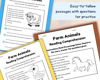 Reading Comprehension Worksheets – Fun Stories & Questions for Kids | Literacy Practice Printables