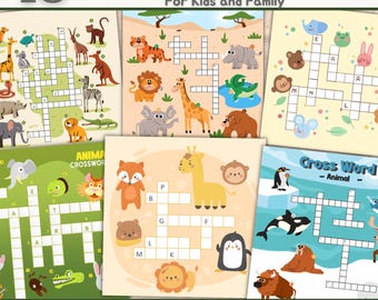 Fun Animal Word Puzzle for Kids (Digital Download)