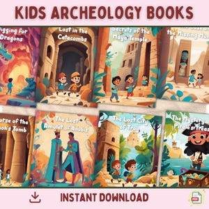 Archeology Books For Kids | Editable Digital Downloads | Kids Design | Kids Ebook Template Bundle | Kids PLR