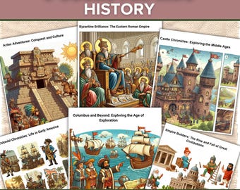 History E-Books for Kids: Printable Storybook (Digital Download)