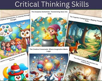 EBooks for Kids | Critical Thinking Skills | Editable Digital Downloads | Kids Design | Kids eBook Template Bundle | Kids PLR