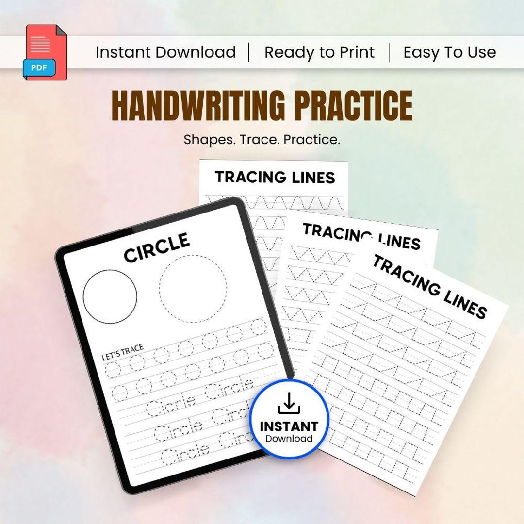 Handwriting Practice Kids Printables Tracing Letters Worksheets Writing ...