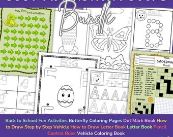 300 Kids Activity Books Bundle Engaging Printable Worksheets Coloring Drawing Puzzles Ideal for Home Classroom
