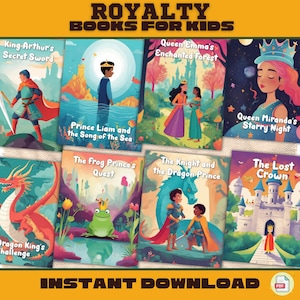 Royalty Stories | Kids Ebook Bundle Editable Digital Downloads | Kids Design | Kids Ebook Template Bundle | Kids PLR