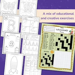 Kids Activity Book Bundle 300 Fun Worksheets for Learning Coloring Puzzles