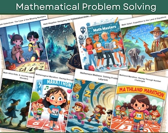 Math Problem Solving Stories for Kids – Fun & Engaging Educational eBooks | Learn Algebra, Fractions, Data, Logic Through Storytelling
