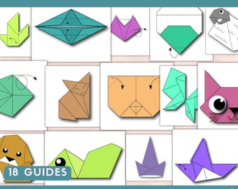 Easy Origami Guide for Kids | Fun Paper Folding Animals | Step-by-Step Printable Instructions | Printable Instructions | Preschool Kids
